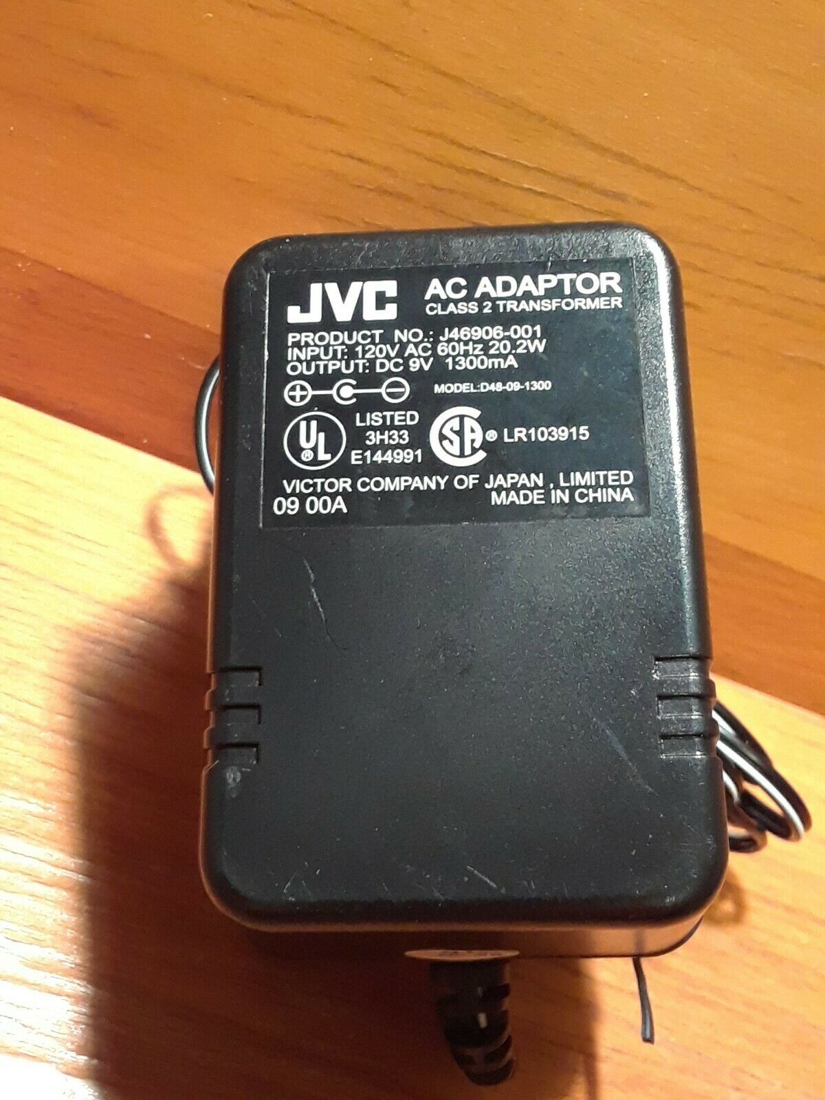 *Brand NEW*JVC J46906-001 Class 2 Transformer 9V 1300mA Ac Adapter